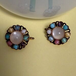 Antique  Multicolor Lucite women’s cufflinks